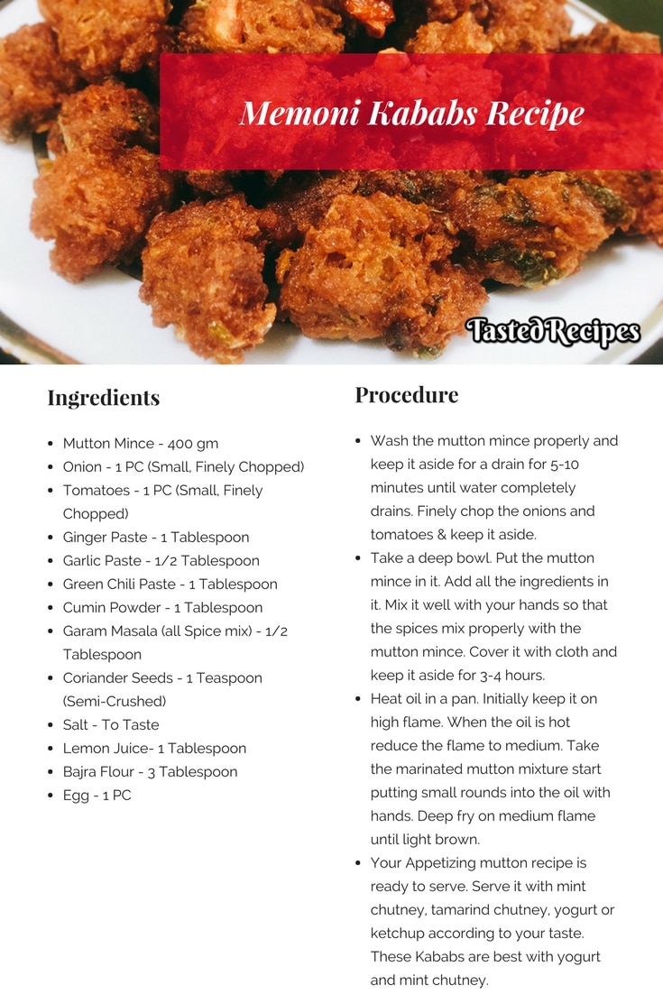 Memoni Kababs