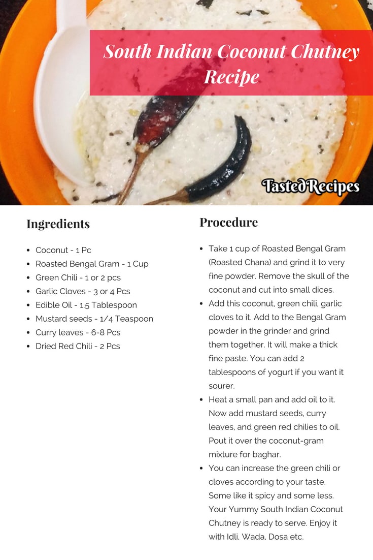 South Indian Coconut Chutney