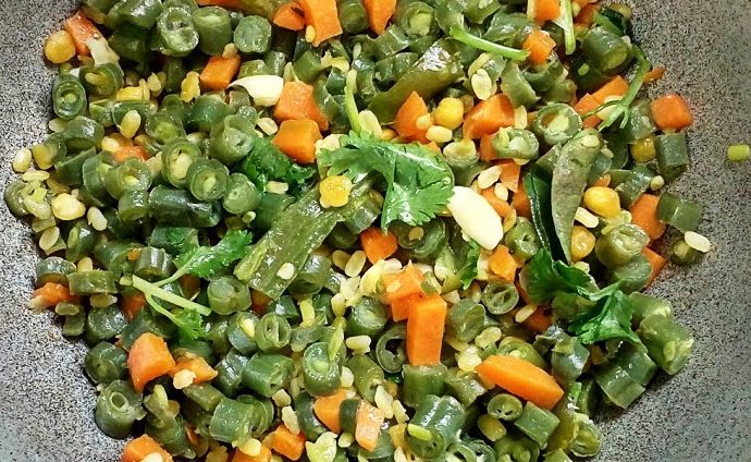 Carrot beans poriyal 2
