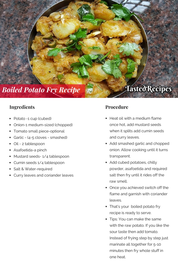 boiled potato fry