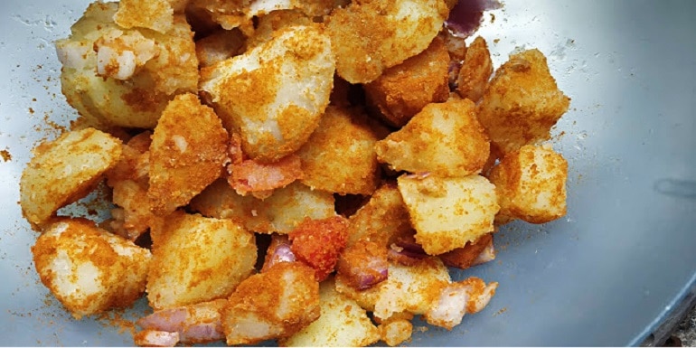 boiled potato fry