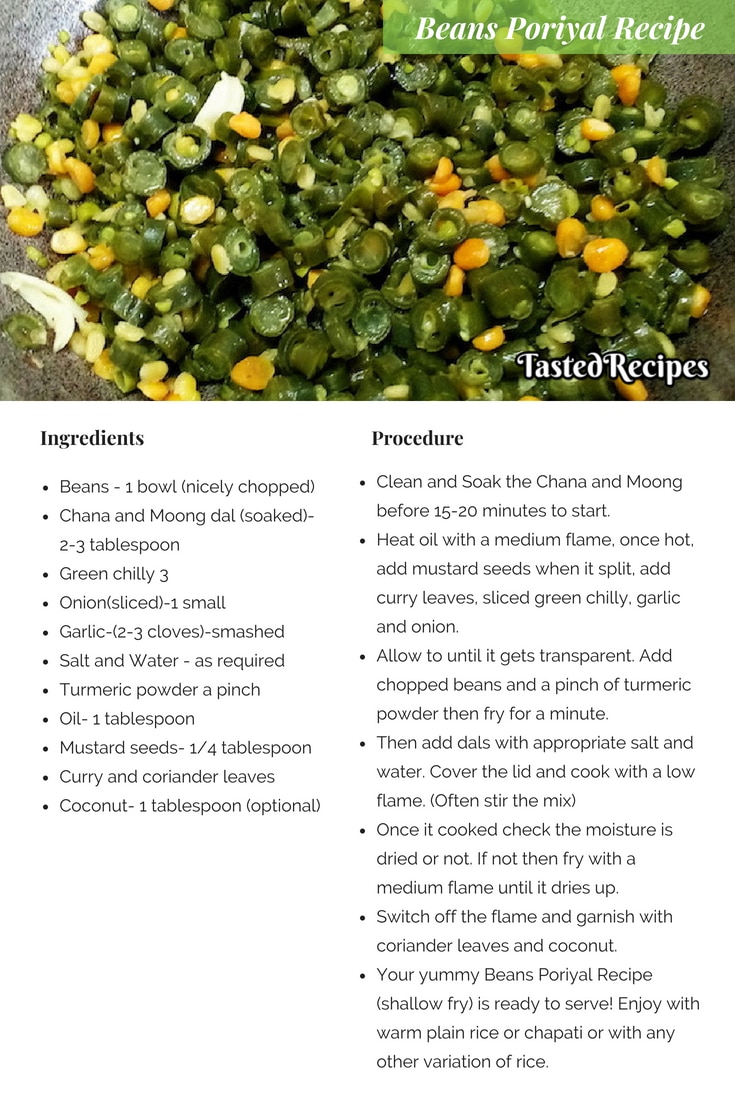 Beans Poriyal Recipe 3