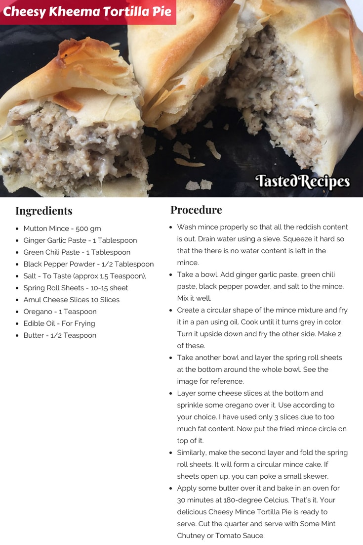 Cheesy Mince Tortilla Pie