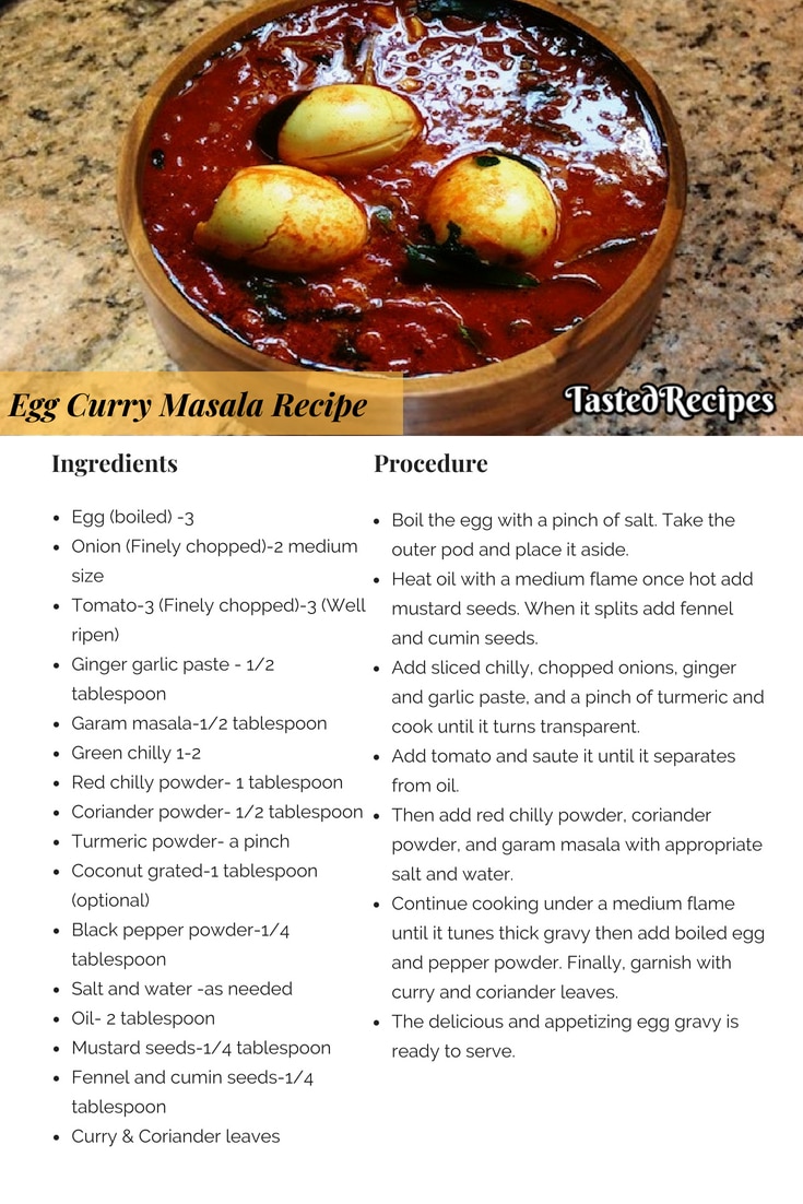 egg gravy masala recipe