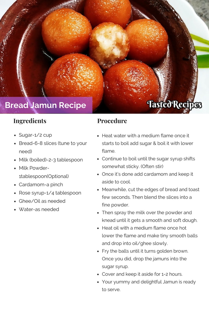 bread jamun recipe