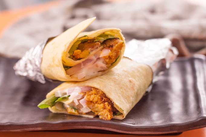 crunchy falafel with garlic mayo