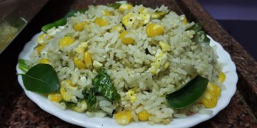Easy Egg Corn Fried Rice Recipe