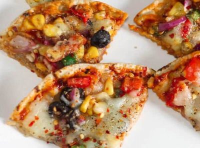 leftover roti pizza