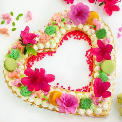 heart cream tart