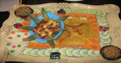 Quesadilla with fruit salsa