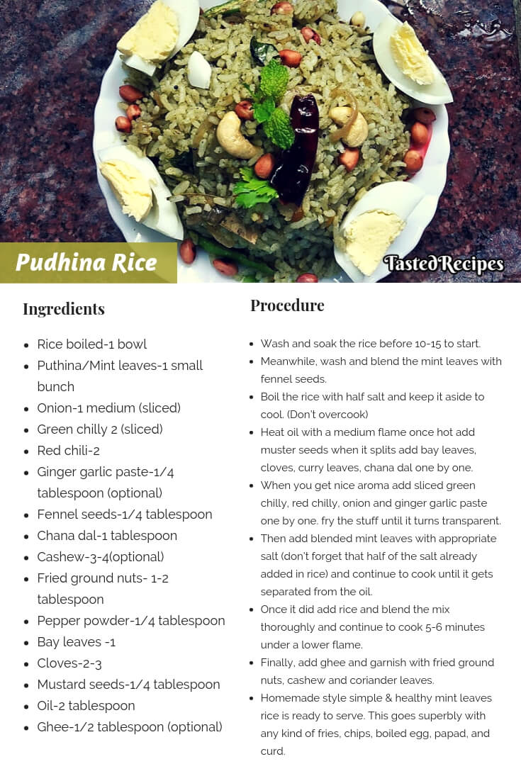 pudhina rice