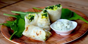 Palak Paneer Cheese Dosa