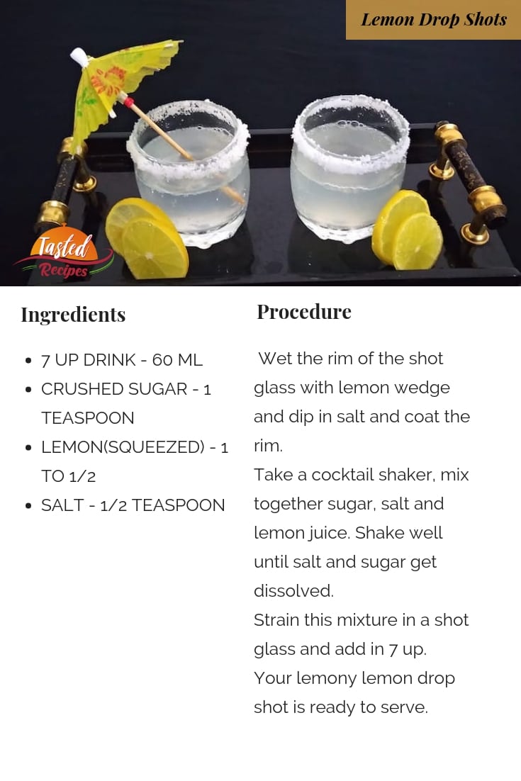 Lemon Drop Shots | TastedRecipes