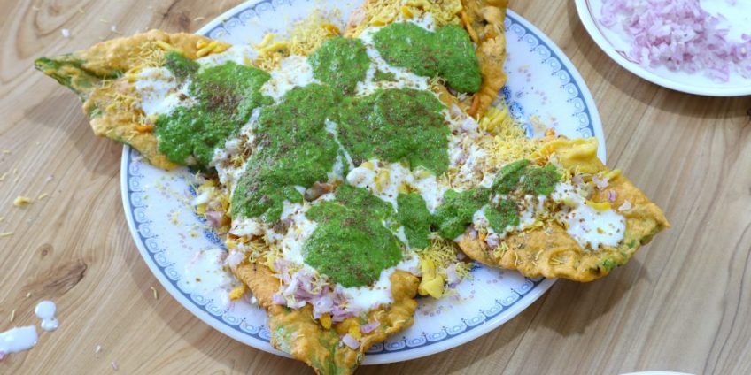 palak bhajiya chaat