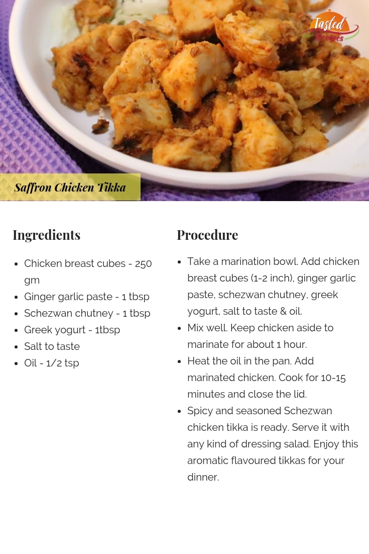 Schezwan chicken tikka