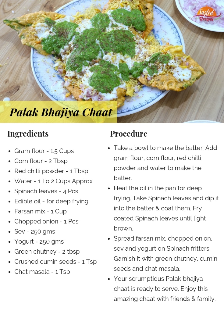 Palak Bhajiya Chaat