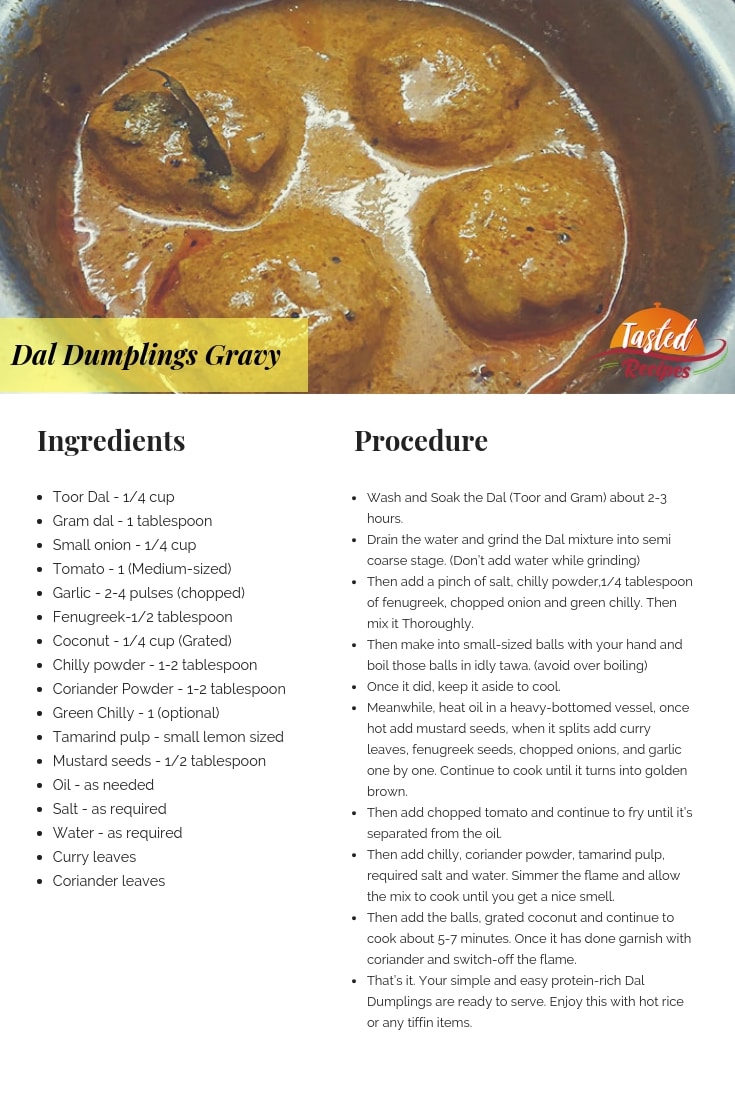 dal dumplings gravy