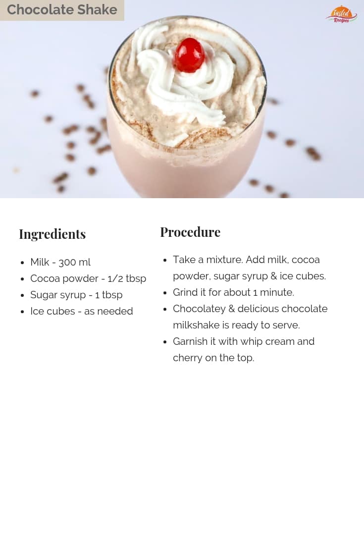 How to Make Chocolate Milkshake