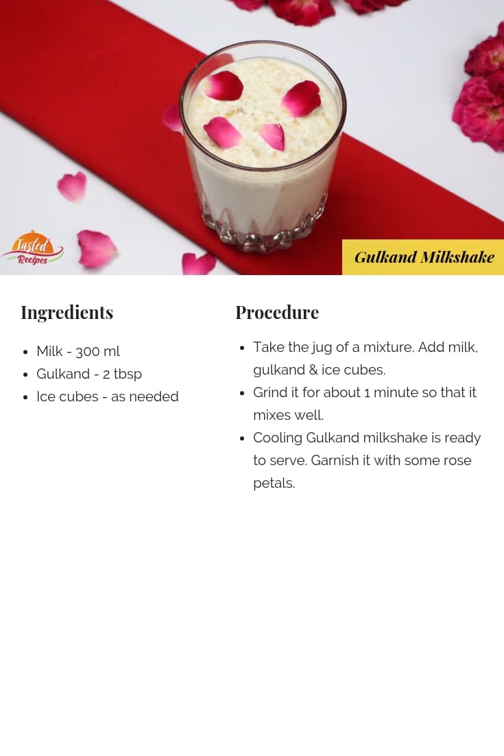 gulkand milkshake