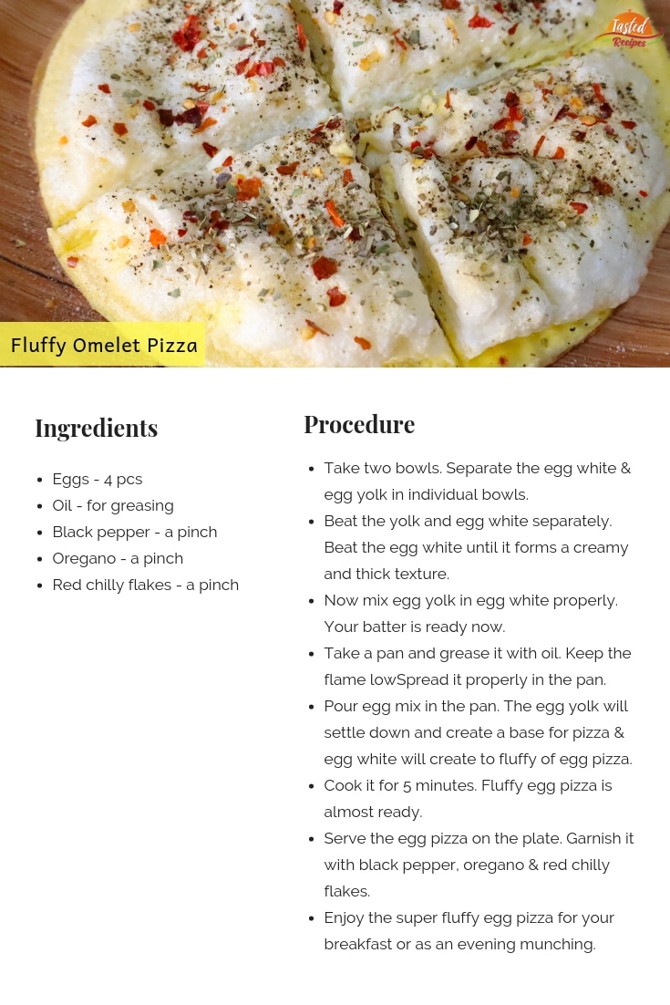 Fluffy Omelet Pizza