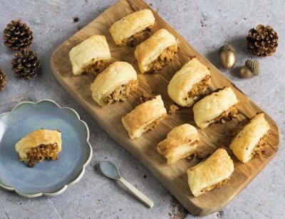 carrot-apple-and-sage-vegetarian-sausage-rolls
