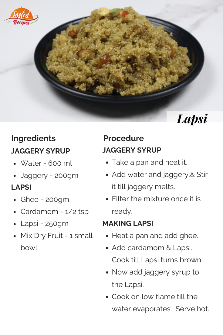 Lapsi Recipe Card