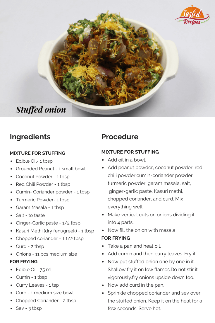 Stuffed Onion Recipe Card