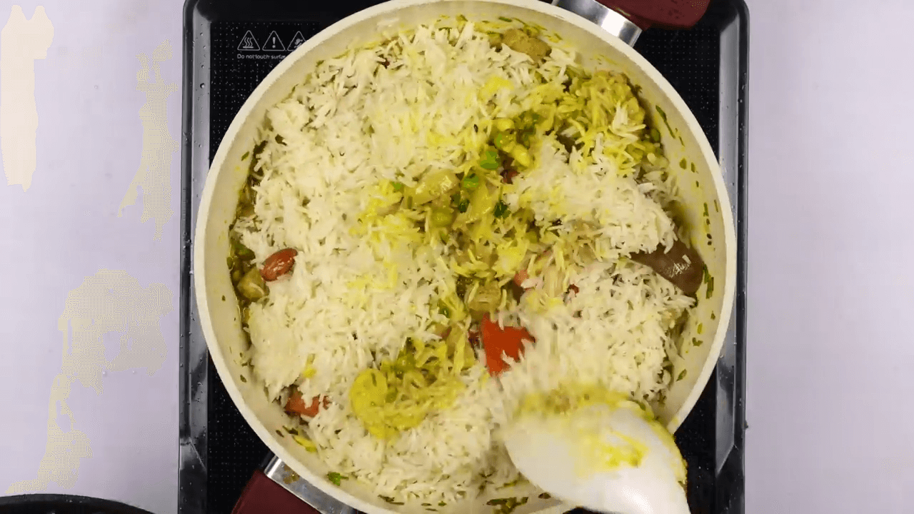 Vegetable Pulao step-6