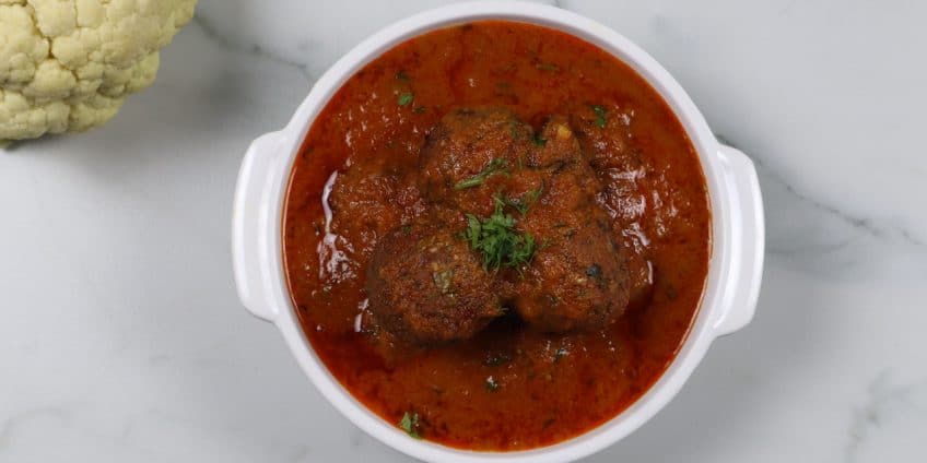 Cauliflower Kofta top view