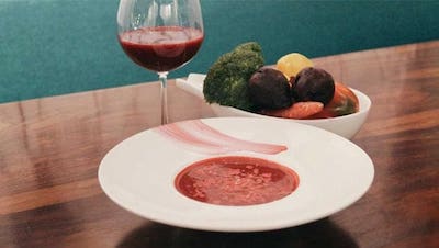 beetroot & coconut soup