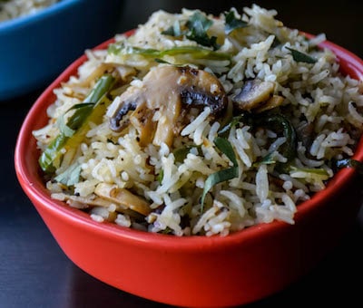 mushroom pepper fried rice