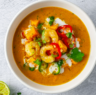prawn sweet potato curry