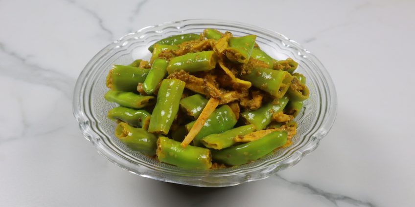 instant green Chili & ginger pickle