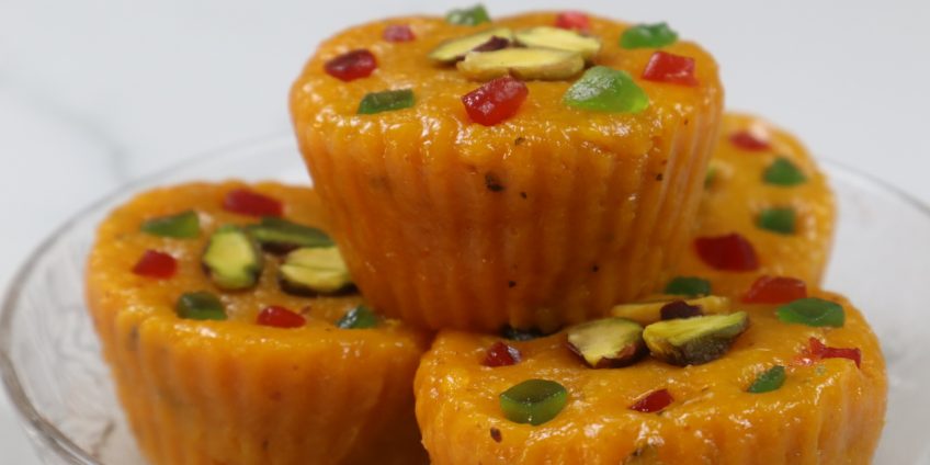 mango cupcakes burfi