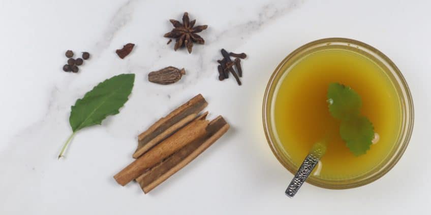 mint ajwain lemon kadha