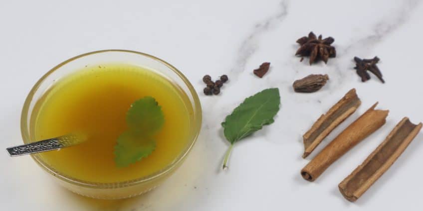 mint ajwain lemon kadha