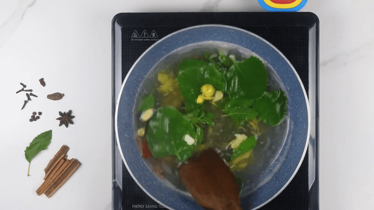 Mint Ajwain Lemon Kadha step-4