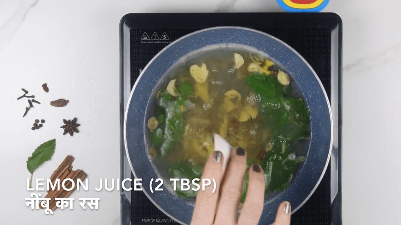 Mint Ajwain Lemon Kadha step-5