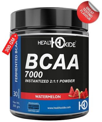HealthOxide BCAA 7000 Amino Acid INSTANTIZED 211 POWDER - 300 gm (WATERMELON)
