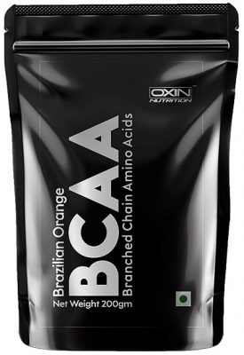 Oxin Nutrition BCAA Supplement 211 with Citrulline Malate Instantized BCAA Energy During Workout Zero Sugar BCAA 7000 Supplement Pre & Post Workout Supplement for Recovery 200gm (Brazilian Orange)