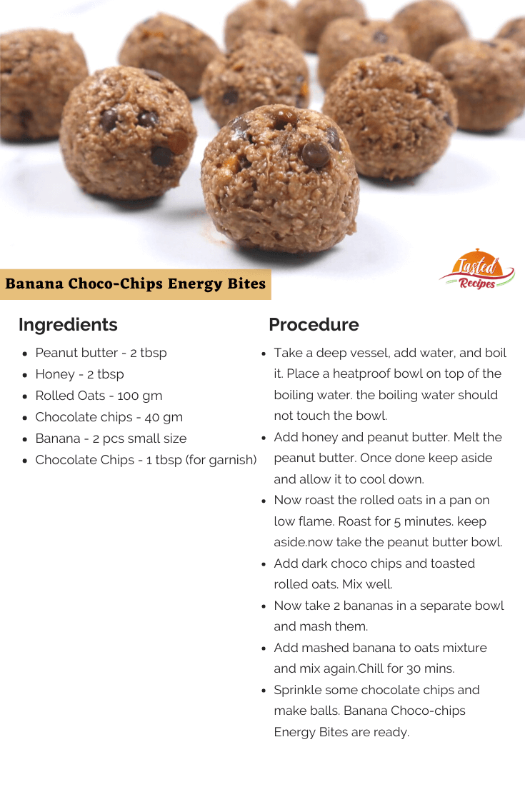 banana choco-chips energy bites