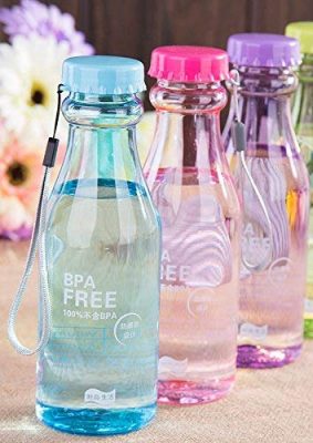 house of quirk portable plastic water bottle