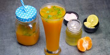 Virgin Orange Mojito Without Alcohol