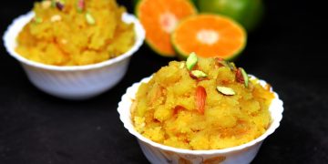 orange halwa