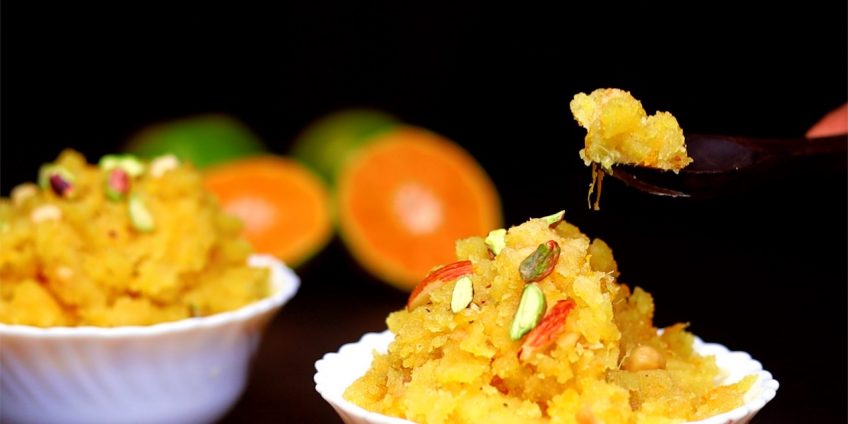 orange halwa