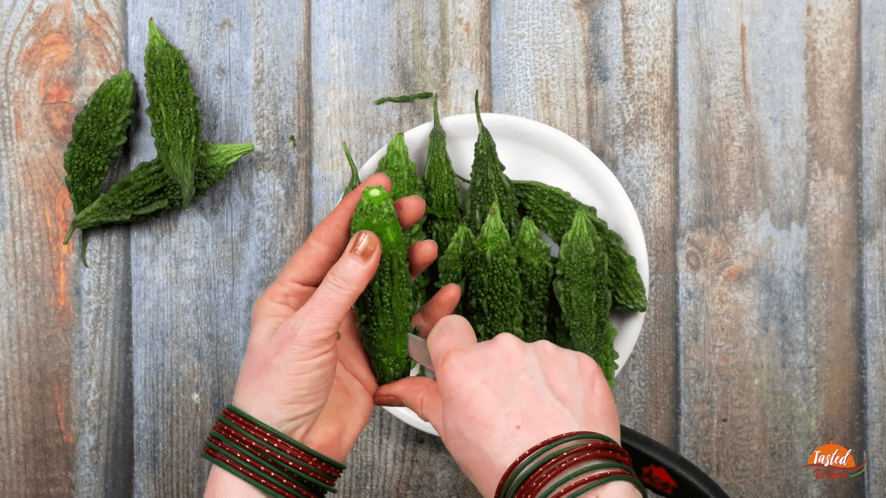 Stuffed Karela Step 1