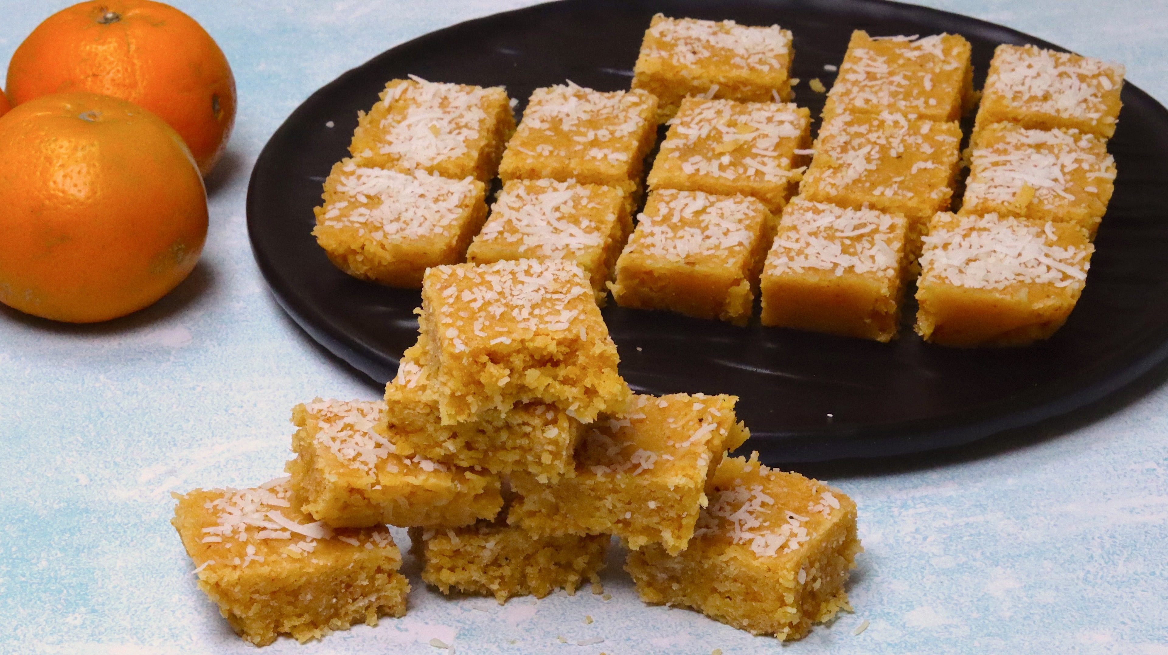 Orange Coconut Burfi - Tasted Recipes