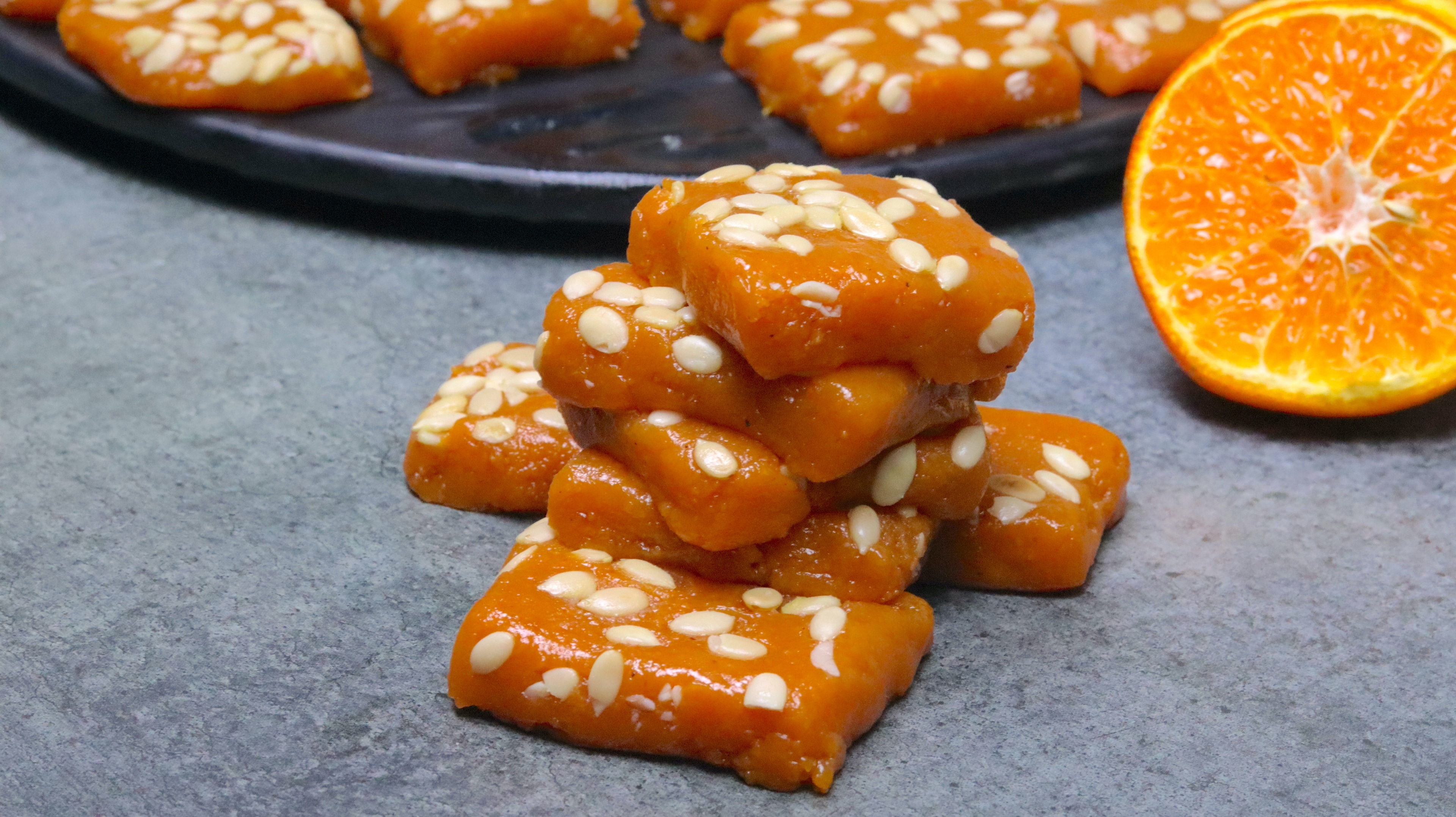 Orange Mawa Burfi without Coconut - Tasted Recipes