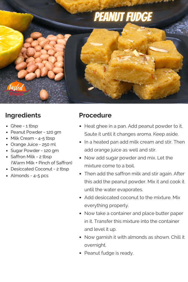 Peanut Fudge Recipe Card