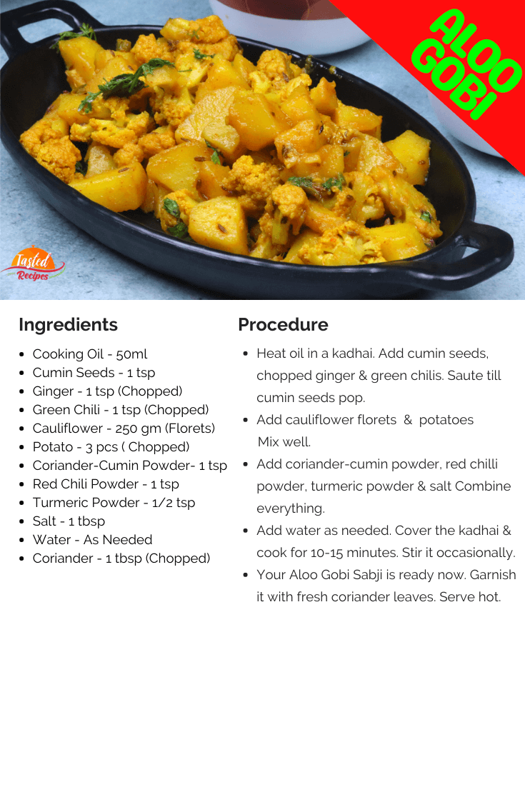 Aloo Gobhi Sabji recipe-card